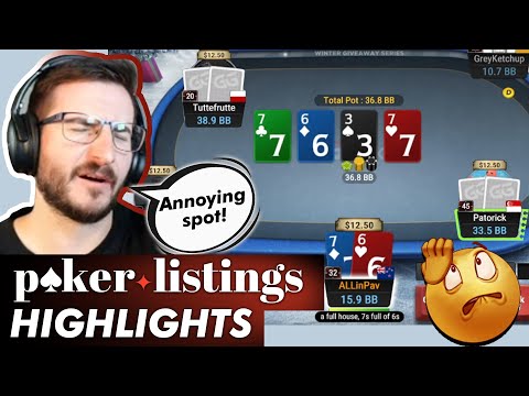 AllinPAV gets annoyed at his Full House?! Online Poker Highlights