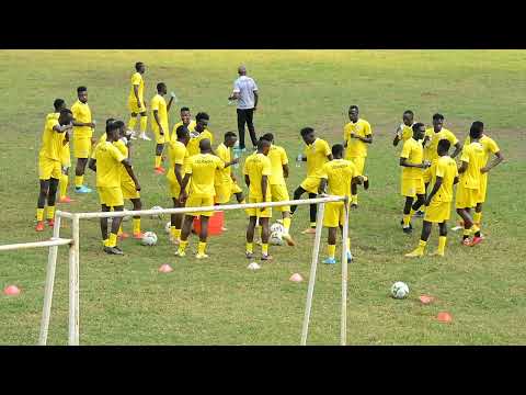 UK based forwards Ibra Sekajja, Nathan Odokonyero and Tyrese Luknyomoi training with Uganda Cranes.