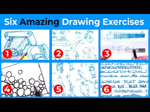 How to do Six Drawing Exercises to Develop Your Art + Sketchbook Tour