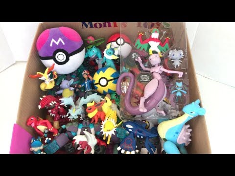 Box of Toys Pokemon with Names Mewtwo Halucha Master Ball Pokemon Ball Pikachu Ash Ben 10 Toys