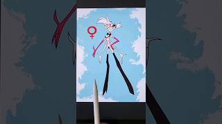 Angel Dust from Hazbin Hotel | gender swapping ✨️ #hazbinhotel #angeldust #diy #craft #painting #art