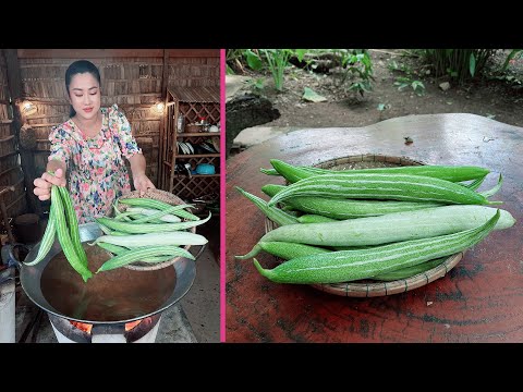 Yummy snake gourd cooking with country style - Cooking with Sreypov