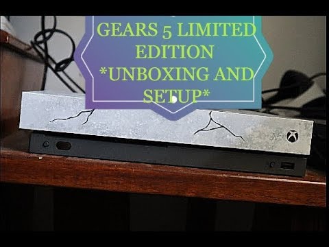 BRAND NEW XBOX ONE X UNBOXING AND SETUP *GEARS 5 LIMITED EDITION*