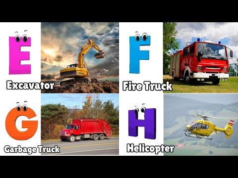 Vehicles ABC Song for Children's | Phonics for Kids | Learn English Alphabet Letters