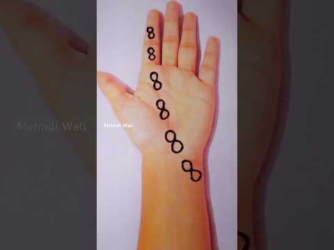 8 Numbers Easy Simple Mehndi Design #mehndi #easymehndi #youtubeshorts #shorts #viral