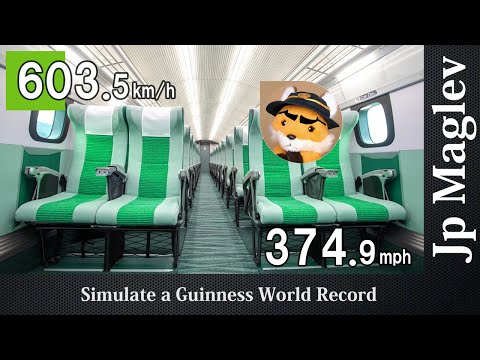 もし山手線が超電導リニアだったら  Simulation of the world's fastest bullet train (374.99mph) @ Japan