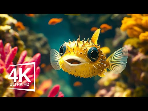 Aquarium 4K VIDEO (ULTRA HD) 🐠Beautiful Relaxing Coral Reef Fish, Healing Mind, Body and Soul #1