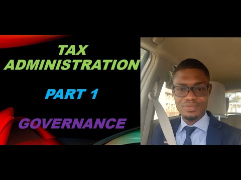 Tax Administration Part 1   Governance