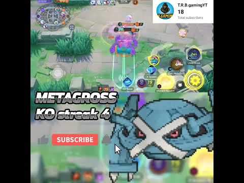 METAGROSS Solo KO Streak 4#T.R.B.Gaming YT#pokemonunite #shortspokemonunite #virl#shorts