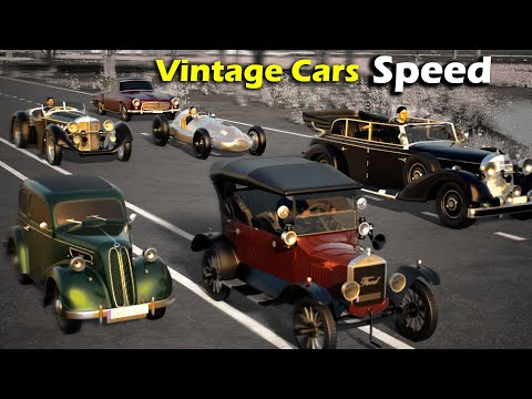 Vintage Cars Speed Comparison | Fastest Vintage cars before 1970