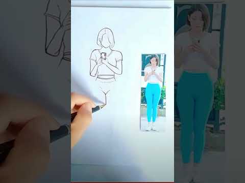 Sketch of sexy young woman from behind #color #art #colorpage