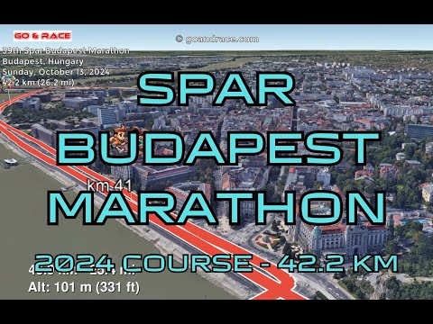 39th Spar Budapest Marathon (2024): fly over the marathon course! Video of the race path.