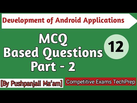 Android MCQ Based Questions Part - 2 || Development of Android Applications | in Hindi