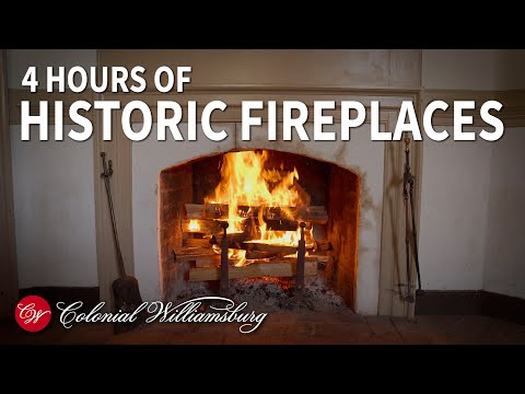 Colonial Williamsburg Fireplaces 🔥 4 Hours of Historic Ambience & Music