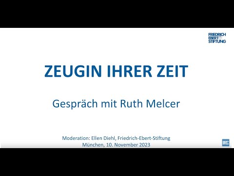 Zeitzeuginnengespräch mit der Holocaust-Überlebenden Ruth Melcer