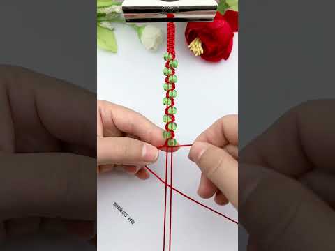 Beads turn into bracelets in seconds Simple braiding bracelet tutorial Bracelet braiding introdu