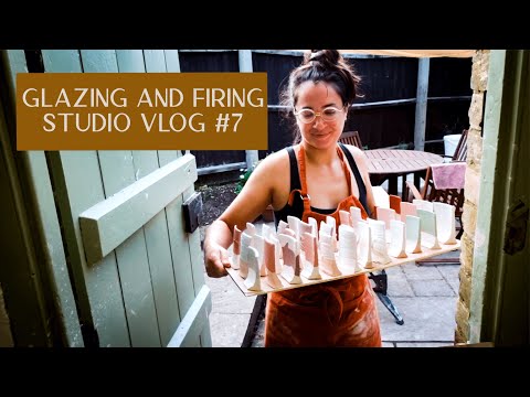 Pottery Studio Vlog 7 - Glazing, initial mugs, and kiln opening