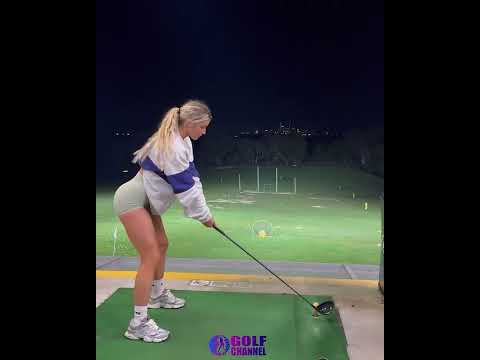 Golf Girl Emma Hartley Hitting Bombs Slow Motion Golf Swing