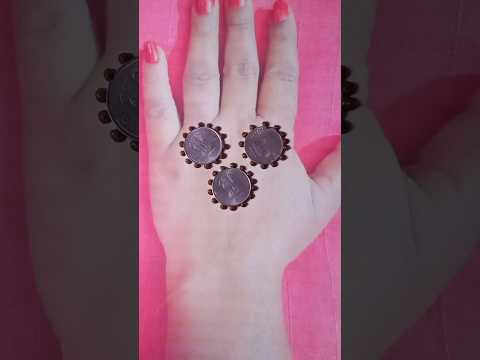 Easy coins mehndi design trick #mehndi #youtubeshorts #shorts #viralvideo @mehndiwali23