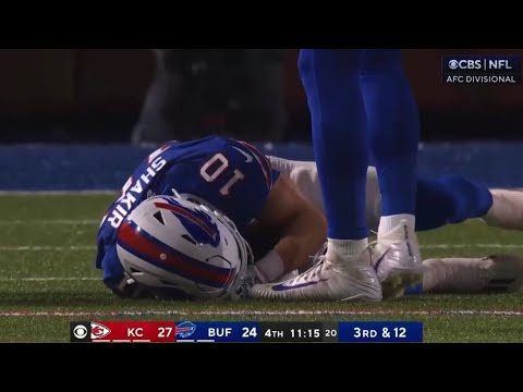 Khalil Shakir NASTY Injury Vs Chiefs 🙏 Chiefs Vs Bills 2024 NFL Playoffs