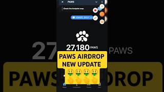 PAWS AIRDROP NEW TASKS 🚨| PAWS AIRDROP| PAWS AIRDROP LISTING DATE #shorts #trending