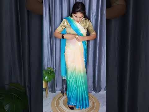 Partywear Special Saree draping style #ytshorts #sareedrapping#saree  #jimmichoosarees #viralvideo