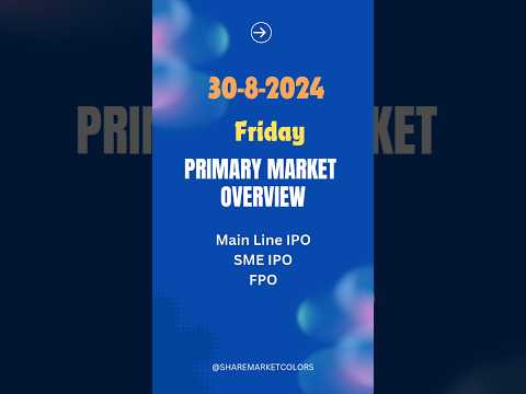 Current IPO: 30-Aug-2024 #ipo #initialpublicoffering #nse #bse #sme #smeipo #primarymarket #fbo