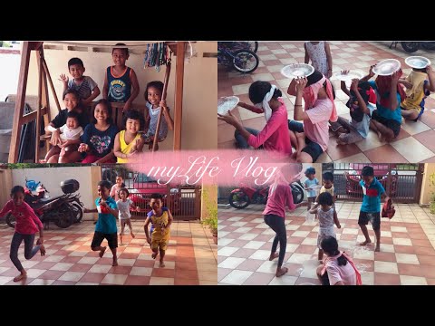 【Fun games for kids】#LifeVlog// Created some fun game for them//let watch how funny they played