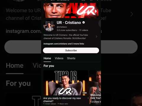 Cristiano Ronaldo Crash The YouTube #cristianoronaldo #cristiano #youtubeshorts