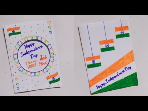 2 easy & beautiful independence day card idea 2022/15th august special card/tricolour card making