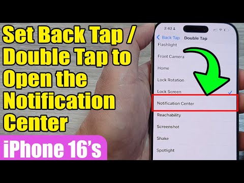 📱 How to Set Back Tap/Double Tap to Open Notification Center on iPhone 16/16 Pro Max/iOS 18