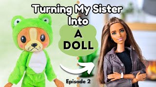 I Turned My Sister INTO a Barbie Doll😱 | Custom Barbie doll makeover - Repaint, Hair removal +