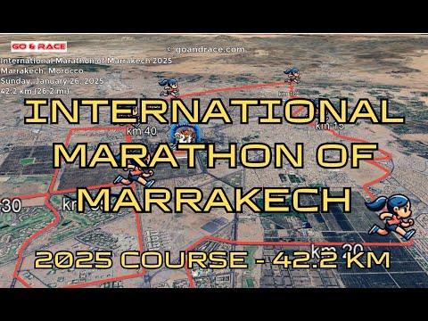 International Marathon of Marrakech 2025: fly over the marathon course! Video of the race path.