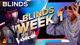 Jaw-Dropping Blind Auditions from Week 1 | The Voice | NBC