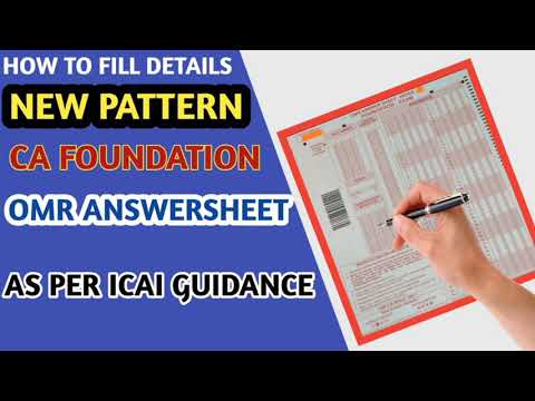 #icai HowTo Fill Detail In New OMR Answersheet Pattern|CA Foundation December 2021 Exams And Onwards