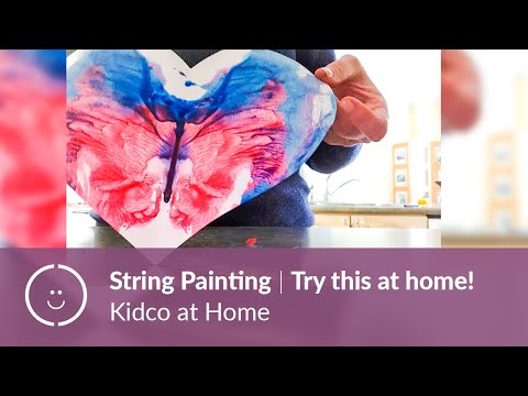 Easy String Painting Craft Activity for Kids | Try This At Home 🙌