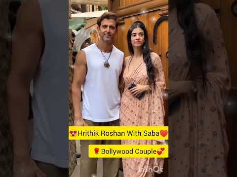 Hrithik Roshan With Saba Azad #fiancee #videoviral #cute #couple #shorts💞