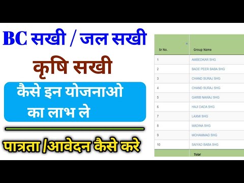 जल सखी / कृषि सखी / BC सखी कैसे बने । NRLM Group kya hai | SHG list kaise dekhe | shg report