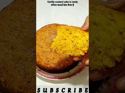 Custard Cake Recipe🍩Eggless custard cake #shorts #ytshorts #cake #cakerecipe #spongecake