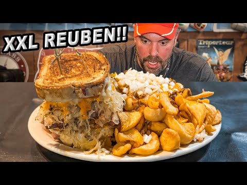 Bilda's Massive Corned Beef Reuben Sandwich Challenge w/ Loaded Chili Cheese Fries!!