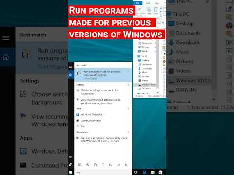 How to enable the compatibility mode in Windows 10 #shorts #short #shortvideo #shortsvideo