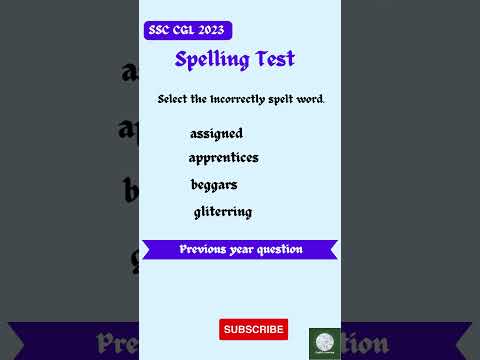 Select the Incorrectly spelt word | PYQ SSC CGL 2023 #english #shorts #viral #ssc