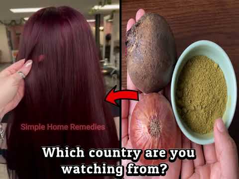 How To Color Your Hair Naturally At Home | Color Gray Roots With Henna   Homemade Hair Dye