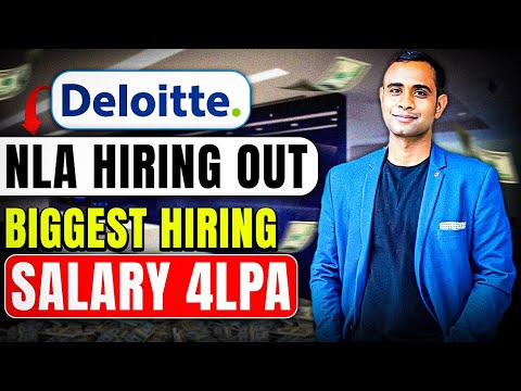 Deloitte NLA Biggest Hiring Out | Batch 2025 | Salary 4LPA | Apply Fast