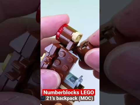 Build LEGO Numberblocks - 21’s backpack DIY #numberblocks #legomoc