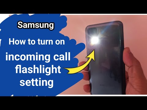 incoming call flashlight setting in Samsung galaxy phone