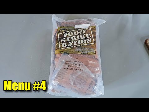 Tasting US Military MRE First Strike Menu #7 Meal Ready to Eat   24 Hour Ration