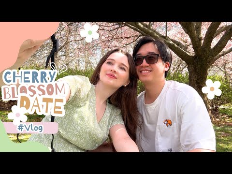 [International couple] Cherry blossom date VLOG #amwf #cherryvlogs #internationalcouple #vlog