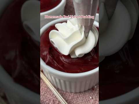 Homemade Red Velvet Pudding (Custard) Recipe #redvelvet #pudding #custard #homemade #recipe