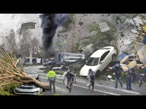 California in Destruction Today! Tornado Destroying Many Vehicle in Scotts Valley